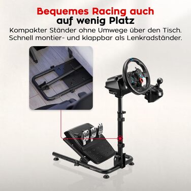Складаний стійка-тримач для ігрового керма Huzaro Speed 2.0 Simracing Wheel Stand