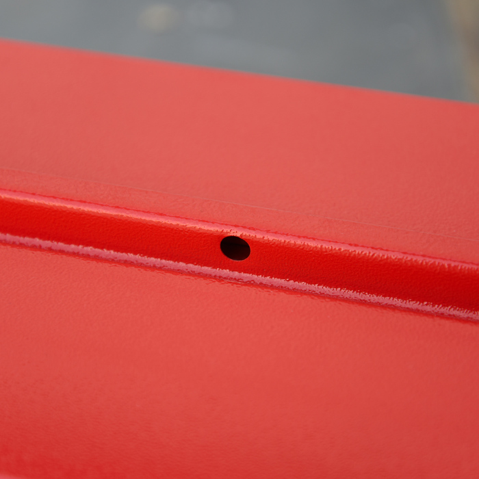 DURHAND Tool Case Space-Saving 5 Compartments Folding Stable Steel SPCC Red 45x22.5x34.5cm for Organization & Transport