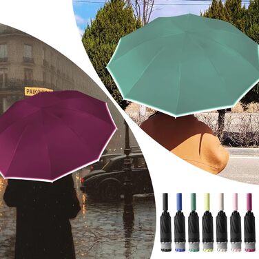 Міцний парасолька-інверсія з 40 спицями, автоматичний парасолька Knirps, діаметр 105 см - для жінок та чоловіків, бордовий