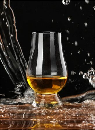 Набір склянок для віскі 6 шт. | Склянка для віскі 200 мл | Елегантні склянки для віскі з кришталевого скла | Склянки для віскі з скла, придатні для миття в посудомийній машині | Ідея подарунка для чоловіків