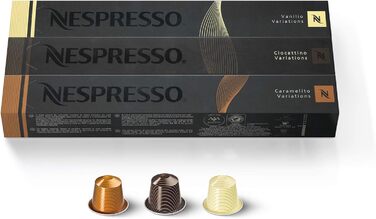 Кава Nespresso Espresso Trio: Ваніліо, Карамеліто, Чокаттіно, 30 капсул