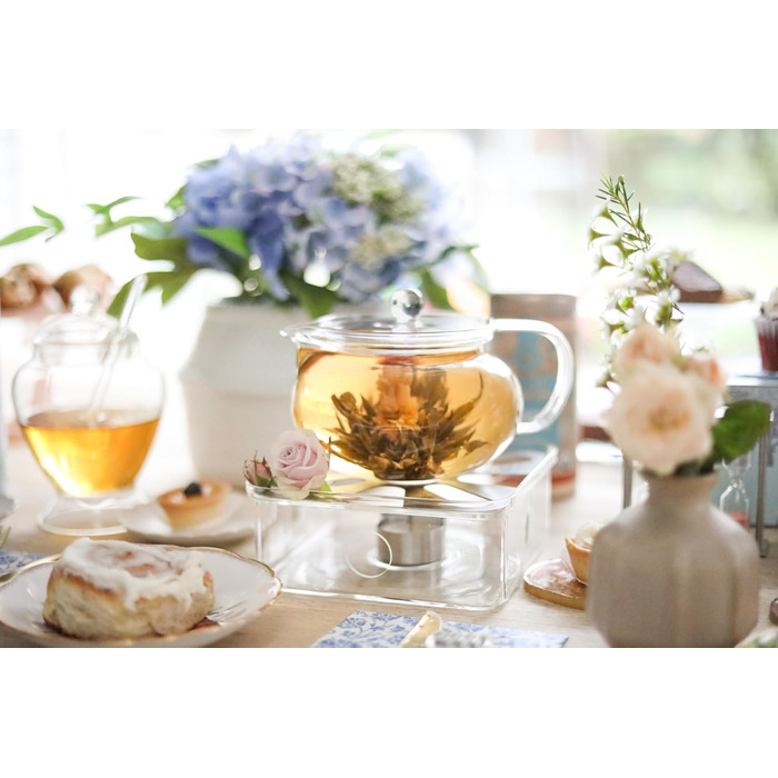 Набір для заварювання чаю Teabloom Kyoto 2-в-1: чайник та заварник зі знімним фільтром, 700 мл, підходить для плити та мікрохвильової печі