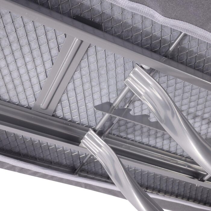 Прасувальна дошка SensaHome – складана, 120x38 см, з підставкою для праски, квітковий принт (світло-сірий)
