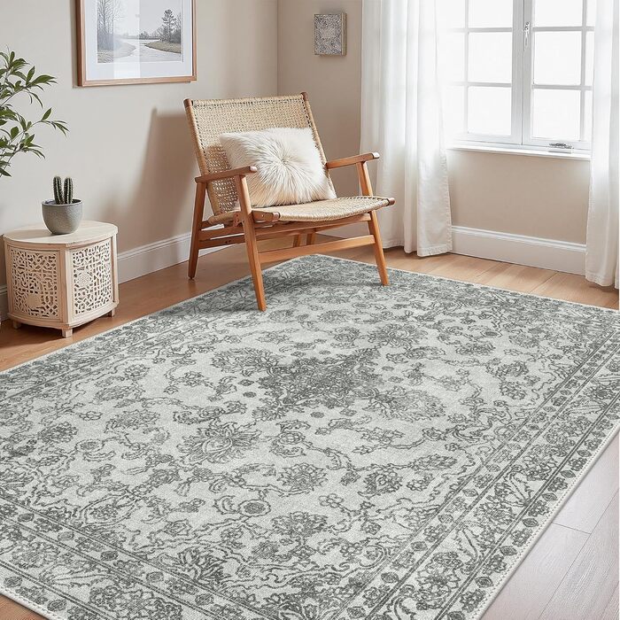 Килим GENIMO Boho Vintage 160x230 см, короткий ворс, антиковзаючі, для вітальні, спальні, їдальні, офісу, стильний, ніжний салатовий колір