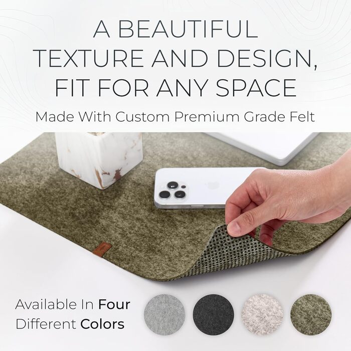 Підкладка на стіл повстяна з мохом (декоративний мох) – захист від подряпин, офісний декор