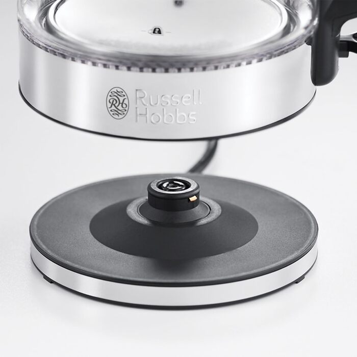 Скляний електрочайник Russell Hobbs Clarity 20760-57 з фільтром для води BRITA MAXTRA+, 2200 Вт, LED-підсвітка, 1л + 0.5л
