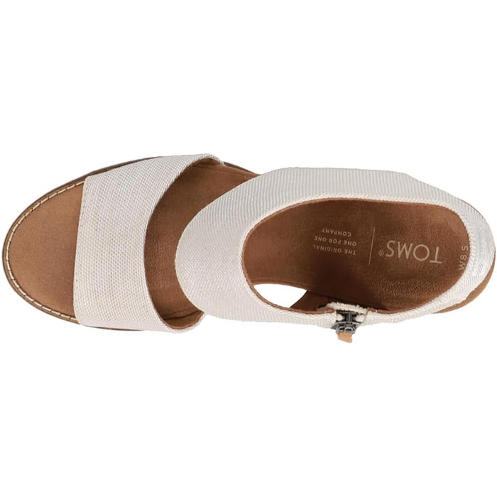 Сандалії жіночі TOMS Majorca Cutout з каблуком 38.5 EU натурального кольору