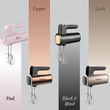 Міксер ручний Bestron Power з 6 швидкостями, Turbo-функцією та LCD-дисплеєм. В комплекті: 2 вінчики та 2 гаки для тіста. Легкий (1 кг), колір: бежевий