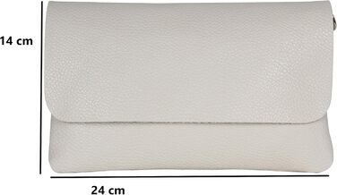 AmbraModa GLX11 Сумка-клатч через плече з натуральної шкіри для телефону та планшета до 7 дюймів, колір світло-золотий