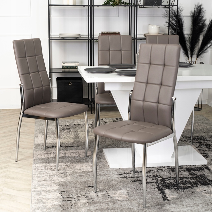Стілець Mebel Elite, штучна шкіра, сірий, 1 шт.