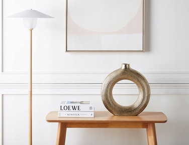 Декоративна ваза COMAL Metal, 40 см, золотиста