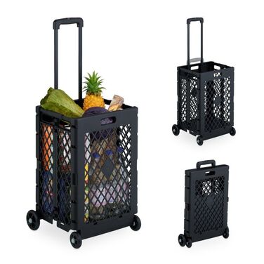 Relaxdays Folding Shopping Trolley