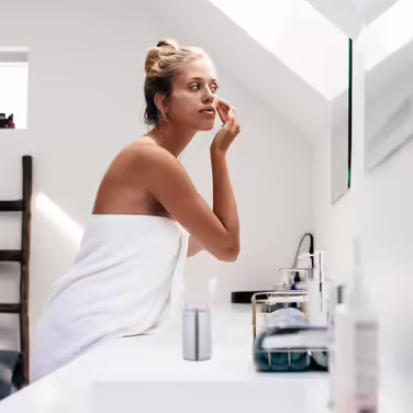 Relaxdays 4-Piece Bathroom Set, Shiny Silver