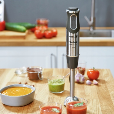 Ручний блендер Tefal QuickChef 2в1 HB659838, 1000 Вт, чорний