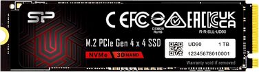 SSD Silicon Power UD90 1TB NVMe 4.0 Gen4 PCIe M.2 – Швидкість до 5000/4800 МБ/с