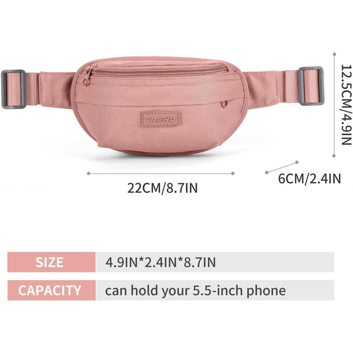 Спортивна поясна сумка Bauchtasche E2-рожева: для прогулянок, подорожей та спорту