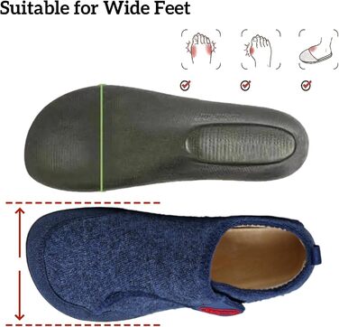 Чоловічі та жіночі халапи SMajong зимові теплі зручні халапи з антиковзким покриттям, легкі, з пов'язками, для дому та вулиці, фетр, розмір 36-46, колір блакитний