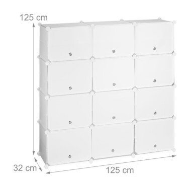 Relaxdays Shoe Cabinet, Plug-in System, 24 Compartments