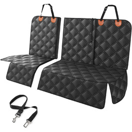 KYG Pet Seat Cover - Waterproof, Non-Slip, Scratch-Resistant Back Seat Cover for Dogs & Kids - Includes Seat Belt for Dogs - Fits Most Cars, Trucks & SUVs - 135x56x45cm, Removable
