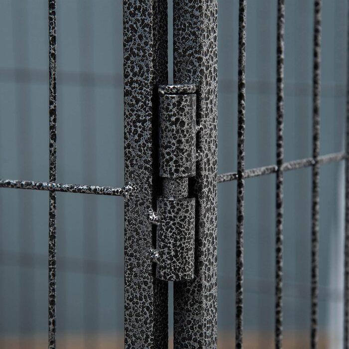 Клітка для собак PawHut з 4 панелями з металевої решітки, з фіксованим дном, для внутрішнього та зовнішнього використання, 109 x 74 x 71 см