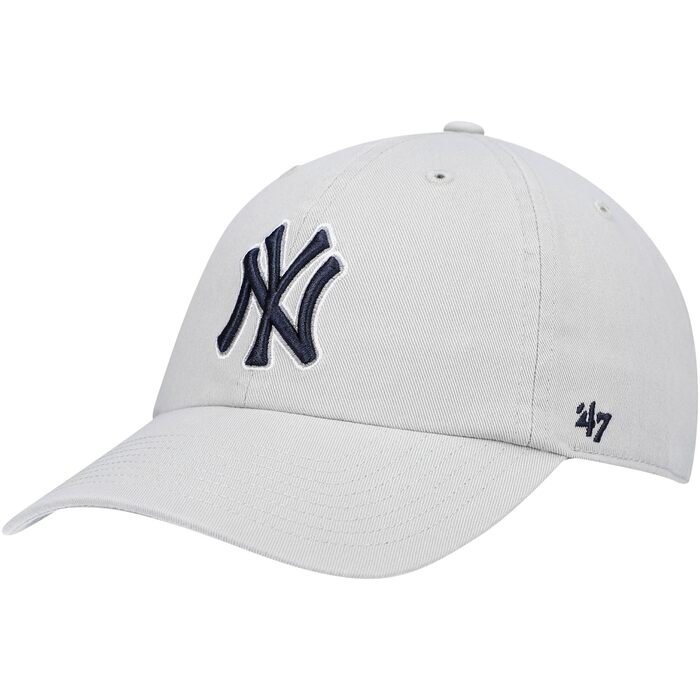 Кепка бейсболка New York Yankees Clean Up MLB регульована, сіро-темно-синя, універсальний розмір