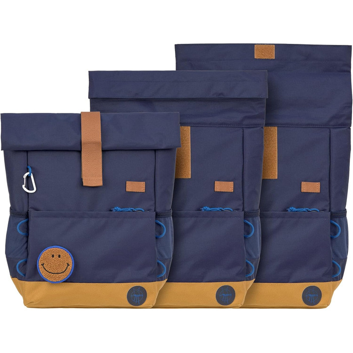 Дитячий рюкзак LÄSSIG з нагрудним ременем, 12 літрів, водонепроникний, Rolltop, зелено-блакитний (темно-синій)