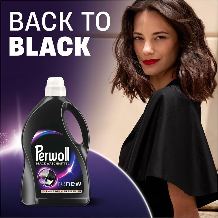 Рідкий засіб для прання Perwoll Renew Black для темного одягу, відновлення кольору та волокон, 80 прань