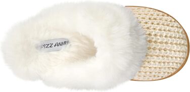 Тапочки жіночі зимові PIZZ ANNU з плюшем, антиковзаюча підошва, платформа, піна пам'яті, для дому/на вулицю, 38/39 EU, кремовий