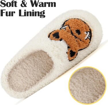 Тапочки зимові Mishansha для жінок та чоловіків, теплі плюшеві, з піною пам'яті, розмір 36-47, жовті та білі