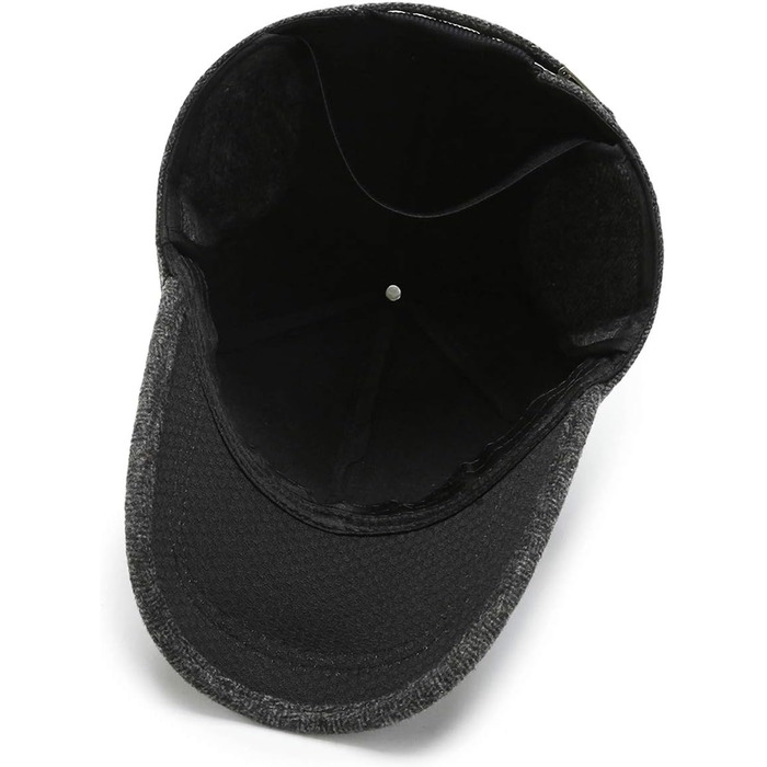 Чоловіча кепка-шапка на зиму, чорна, 57-61 см, 17