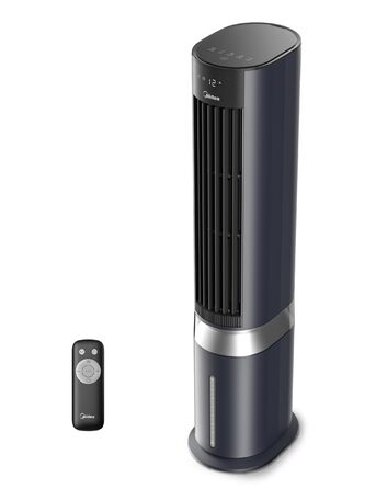 Мобільний охолоджувач повітря Midea Sensicool з 7л резервуаром для води | Без шлангів | 2000 м³/год, 6 швидкостей, сенсорне керування (Блакитний)