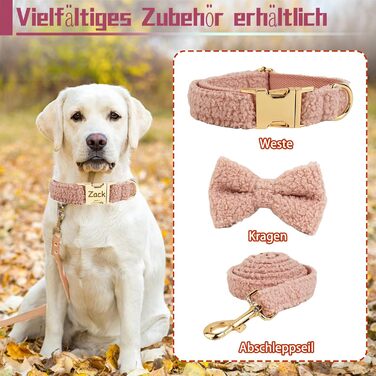 Персоналізоване собаче ошийник з металевою застібкою, з іменем та номером телефону. Регульовані розміри для собак середніх та великих порід.