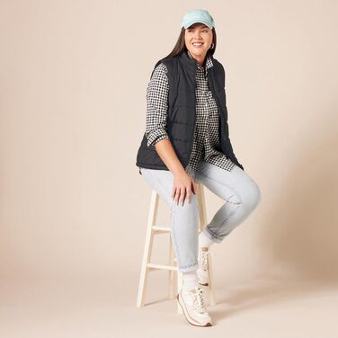 Жіноча жилетка з пуху Amazon Essentials, чорна, XL