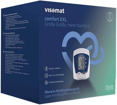 Висотомір Visomat Comfort Xxl для вимірювання артеріального тиску на плечі, велика манжета до 52 см, 800 г