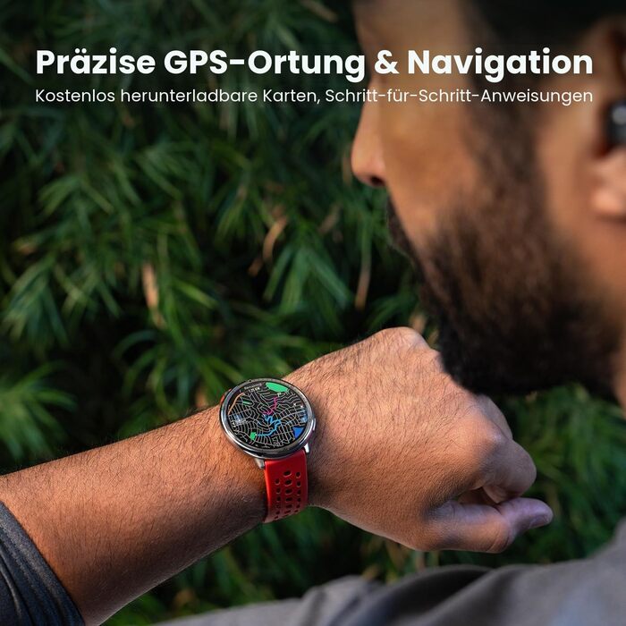 Смарт-годинник Amazfit Active 2 44мм: GPS, фітнес-трекер, 160+ режимів спорту, моніторинг сну, чорний шкіряний ремінець (Преміум)