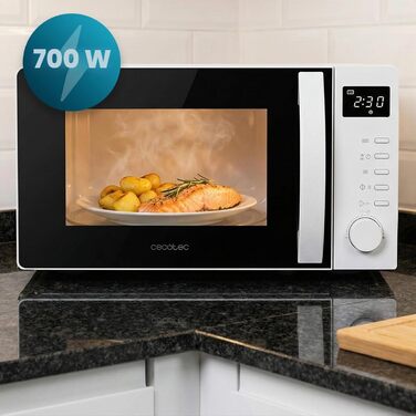 Мікрохвильова піч Cecotec Proclean 5105 біла, 20л, з грилем, технологією 3DWave та функцією розморожування