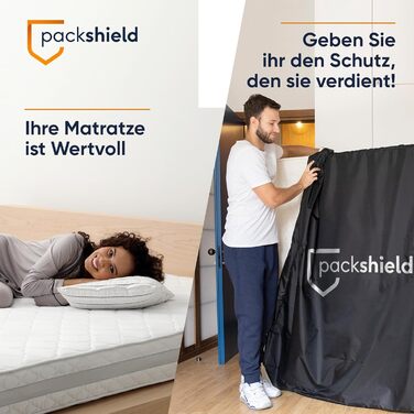 Mattress cover 140x200cm – protection for storage and moving – 30cm thick – waterproof and tear-resistant storage bag with zipper