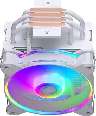 Cooler Master Hyper 212 Halo White - Кулер для CPU з RGB підсвічуванням, чорний, LGA1700/AM5