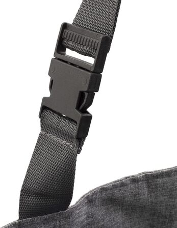 Автомобільний сидіння для собак середніх та великих порід, сіре, розмір M (60x41 см), матеріал: поліестер (імітація льону)