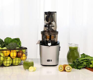 Соковитискач Kuvings REVO830, електричний, для цілих фруктів і овочів, 240 Вт, сріблястий матовий