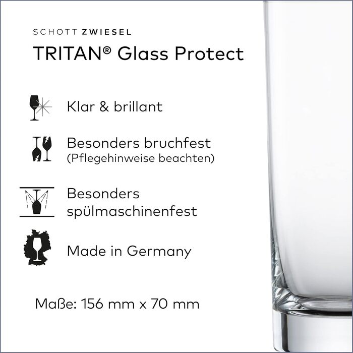 Набір склянок для лонгдрінків SCHOTT ZWIESEL Bar Special, 4 шт, прямолінійні келихи з тритан-кришталю, для коктейлів, можна мити в посудомийній машині, вироблено в Німеччині