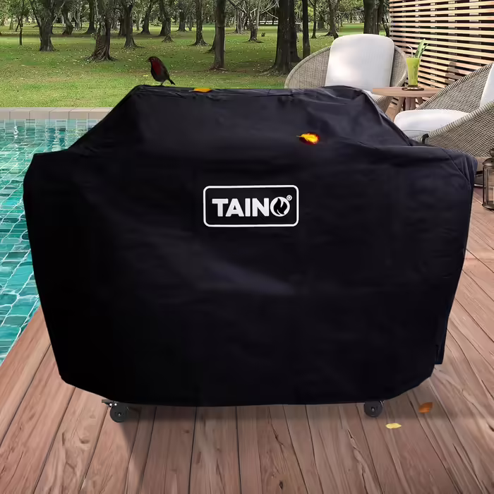 TAINU Cover for 3 Burners, Platinum Black, 3+1 Cover, Weather Protection, Protective Tarpaulin