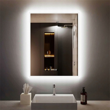 LED-дзеркало у ванну кімнату з сенсорним вимикачем, 40x50 см