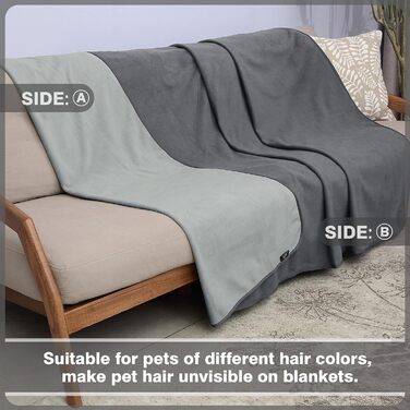 Водонепроникний килимок для собак Kritter Planet, м'який, стійкий до сечі, для дивана, ліжка, авто, меблів, XXL (229 x 203 см), сірий