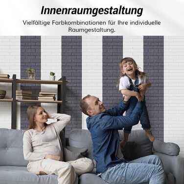 Акустичні панелі TONOR під цеглу самоклеючі, 18 шт. (30x30x0,9 см), звукопоглинаючі панелі для шумоізоляції та декору стін, темно-сірі