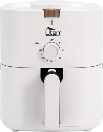 Фритюрниця без олії 4L, 1500W, для 2-6 осіб, з попереднім нагрівом та функцією підтримання тепла, 32 рецепти, білий колір