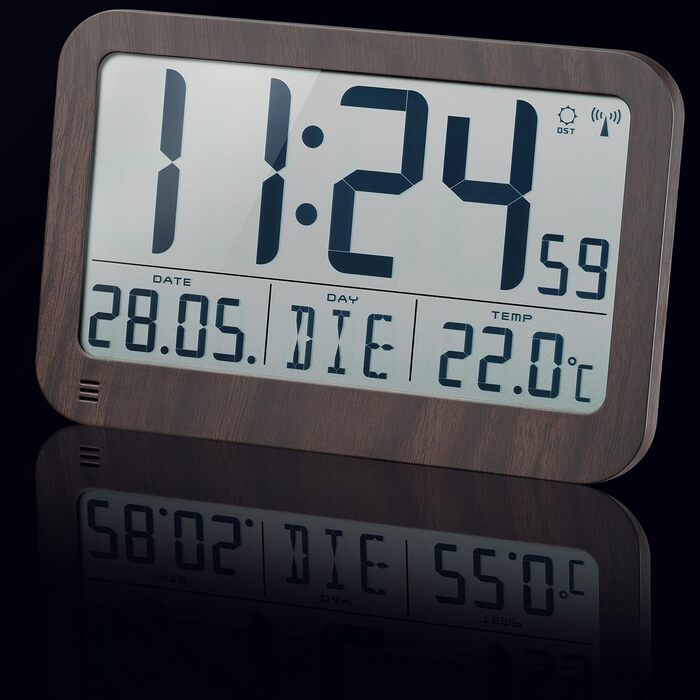 Bresser Wall Clock, 225x150mm (Wood-look)