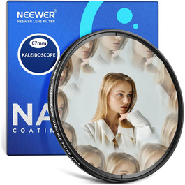 NEEWER Фільтр-призма Kaleidoscope 67mm для фотографії, кристалічне скло, ефект рефракції, змінна кількість мотивів