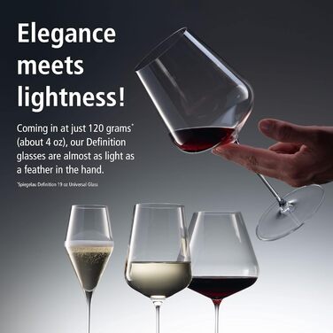 Spiegelau Champagne Glasses 250 ml, 2 Pieces, Definition, 1350169, Crystal Glass Sparkling Wine Glasses, Champagne Glasses Dishwasher Safe