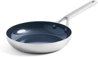 Набір посуду Blue Diamond Cookware Tri-Ply з нержавіючої сталі з алмазним покриттям, 2 шт (24 см & 26 см), сумісний з індукцією, для плити та духовки, не містить PFAS